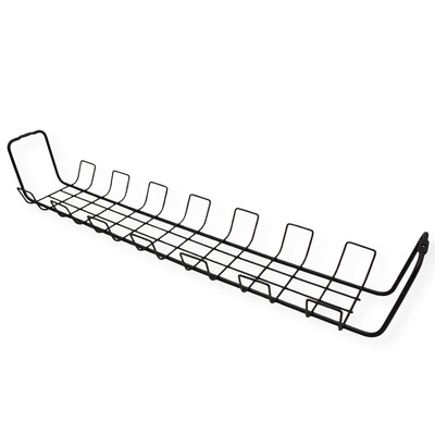 Káblový organizér, žľab na káble pod stôl, 600x132x99mm (DxHxV), čierny, 2ks/bal