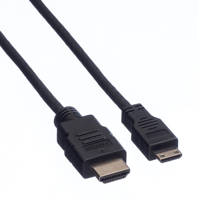Kábel HDMI/HDMI mini M/M 2m, High Speed+Eth, 4K@30Hz, HDMI 1.4, čierny