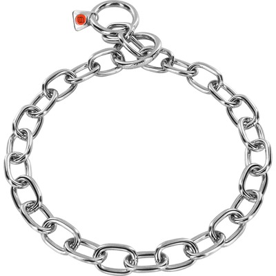 Obojok retiazkový sťahovací 4mm/54cm, extra pevný, stredné oko, nerezová oceľ, HS