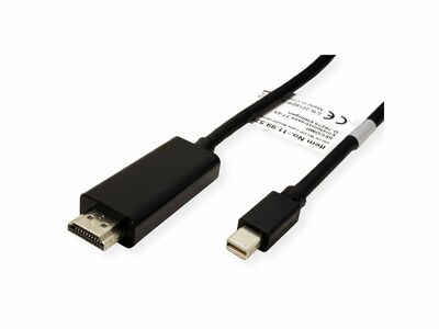 Kábel DisplayPort mini na HDMI M/M 3m, jednosmerný, max. 1920x1200 @60Hz, čierny