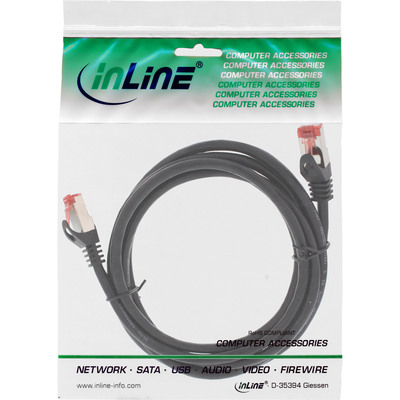 S/FTP Patchkábel 0.5m cross cat.6, čierny, Cca
