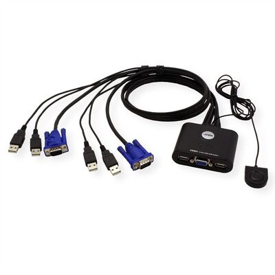 KVM switch/prepínač 2PC, VGA, USB, star