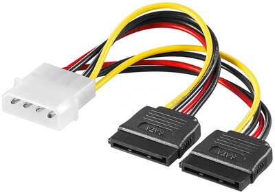 Kábel napájací interný 5,25 Molex M na 2x SATA F