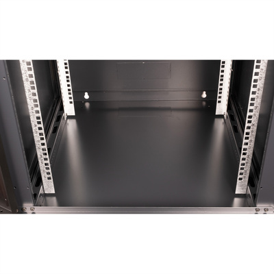 19" Rack na stenu 15U, čierny, 779x600x600 mm (HxWxD), odnímateľné bočnice