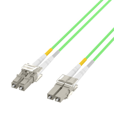 Fiber kábel LC-LC, 2m Duplex OM5(50/125µm), LSOH, 2mm, zelený