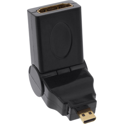 Adaptér HDMI/HDMI micro F/M 4K2K, otočný, 90°