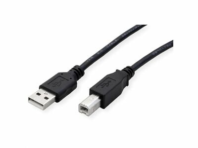 Kábel USB 2.0 A-B M/M 1.8m, High Speed, čierny, Roline Recycled Material