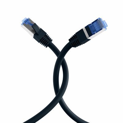 S/FTP (PiMF) Patchkábel LSOH 1.5m cat.7, čierny, Cu, SuperFlex