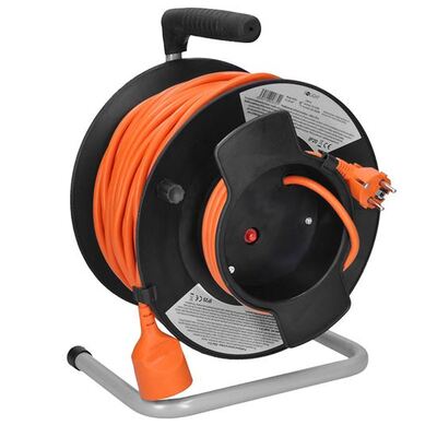 Predlžovačka bubon 50m 1 zásuvka, 1.50mm², 16A, 3600W, oranžová