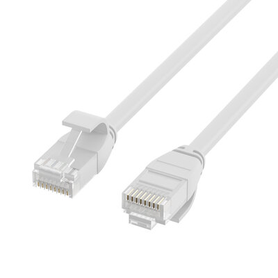 UTP Patchkábel LSOH TPE 5m cat.6a, biely, slim, Cu, UltraFlex, Ø3.6mm