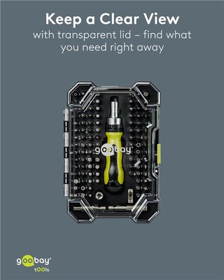 Sada skrutkovač so 100-dielnou sadou bitov