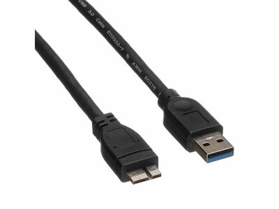 Kábel USB 3.2 Gen 1, A-MICRO-A(3.0) M/M 0.8m, 5Gbps, čierny