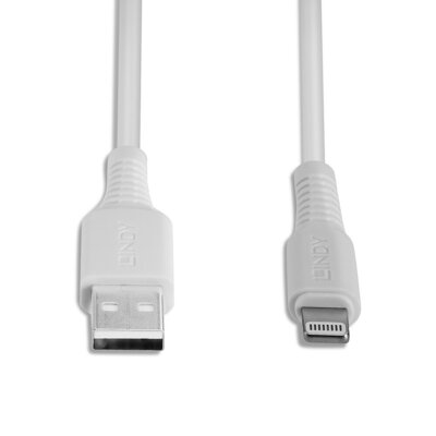 Kábel USB "Lightning" pre Apple, 1m, High Speed, biely s MFI cert.