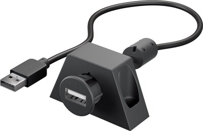 Kábel USB 2.0 A-A M/F 0.6m, High Speed, čierny, predlžovací, KLIP2