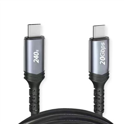 Kábel USB 4 Gen 2x2, Typ C CM/CM 2m, 20Gbps, PD 240w 48V5A, čierny