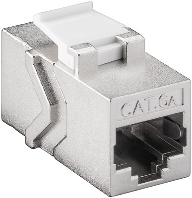 Konektor Keystone cat.6a, tienený, strieborný, SPOJKA RJ45