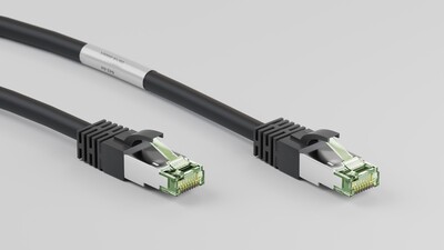 S/FTP (PiMF) Patchkábel LSOH 3m cat.8, čierny, Cu, 40GBit/s, 2000MHz