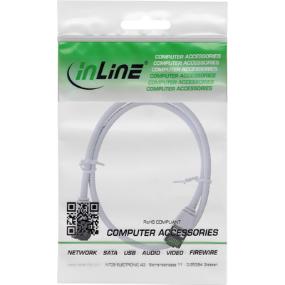 U/FTP (PiMF) Patchkábel LSOH TPE 1m cat.8.1, biely, slim, Cu, Flex Cable, Ø4.3mm