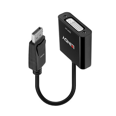 Adaptér DisplayPort/DVI M/F, 16cm čierny, Aktívny 1920x1200@60Hz