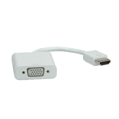 Konvertor HDMI na VGA+audio 15cm biely, napájanie micro USB