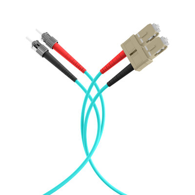 Fiber kábel SC-ST, 5m Duplex OM3(50/125µm), LSOH, 3mm, tyrkysový