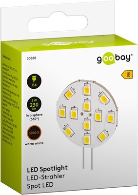 LED žiarovka G4 teplá biela 170lm 140°