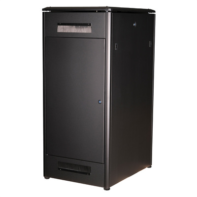 19" Rack na podlahu 26U, 1342x600x800mm (HxWxD), PRO, sklenené dvere, čierny