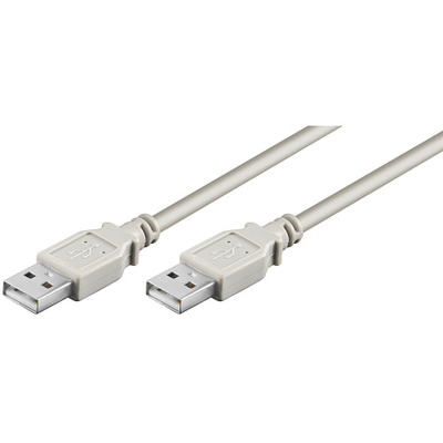 Kábel USB 2.0 A-A M/M 1.8m, High Speed, sivý LC