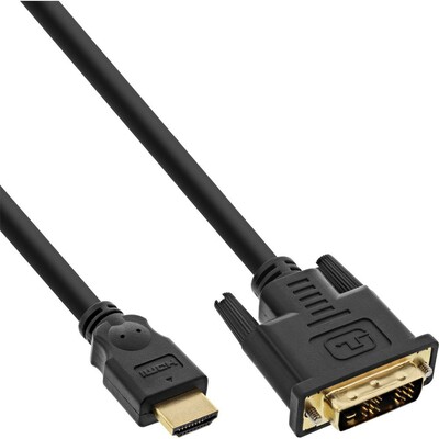 Kábel DVI-D/HDMI M/M 15m, Single-Link, 1920x1080@60Hz, čierny, G pozl. konektor