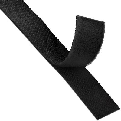 Káblový organizér suchý zips 10m návin, čierna farba, šírka 16mm