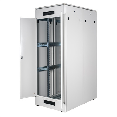 19" Rack na podlahu 42U, 2053x800x1200mm (HxWxD), PRO, sklenené dvere, sivý