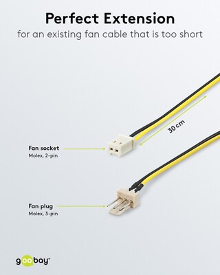 Kábel napájací interný FAN 3pin M na 2pin F