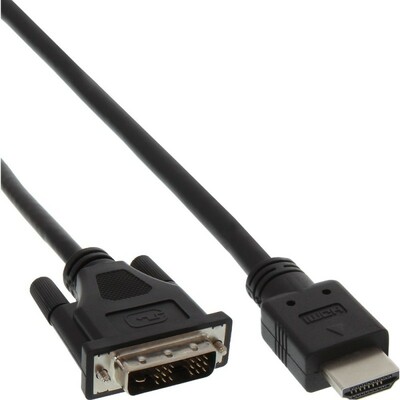 Kábel DVI-D/HDMI M/M 0.3m, Single-Link, 1920x1080@60Hz, čierny