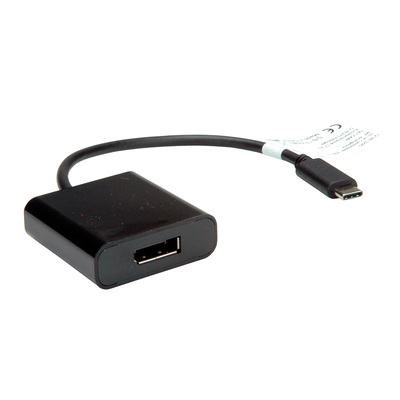 Adaptér USB Typ C na DisplayPort, 4K@60Hz, 0.1m, čierny