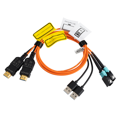 Predĺženie HDMI cez Fibre Optic MPO OM3 do 100m, HDMI 2.1, 8K@60Hz, 18G, napájanie cez USB