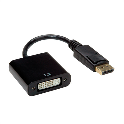 Adaptér DisplayPort na DVI-I M/F, 15cm čierny