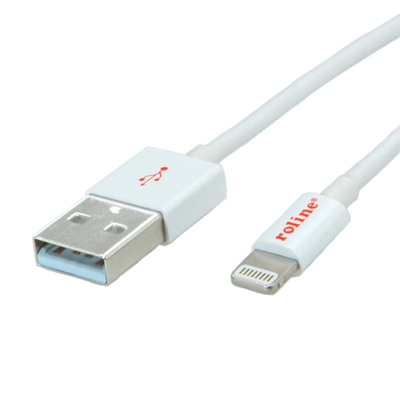 Kábel USB "Lightning" pre Apple, 1.8m, High Speed, biely