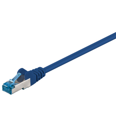 S/FTP (PiMF) Patchkábel LSOH 0.5m cat.6a, modrý, Cu
