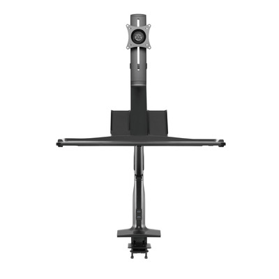Držiak pre monitor 17-32", klávesnicu a myš na stôl, úchyt o dosku, max 9kg, VESA 75/100, čierny