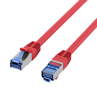 S/FTP (PiMF) Patchkábel LSOH 1m cat.7, červený, Cu, SuperFlex
