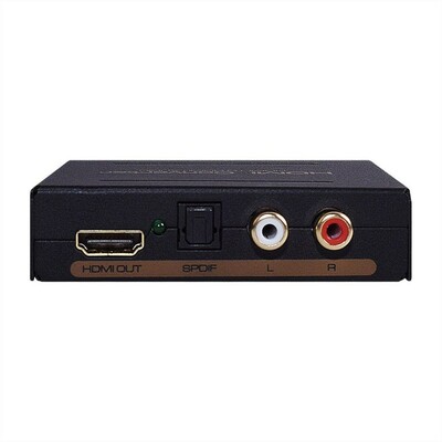 HDMI Audio Extraktor, digital: toslink (S/PDiF), analog: 2xCinch (RCA), čierny