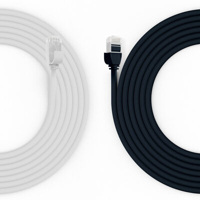 UTP Patchkábel LSOH TPE 0.15m cat.6a, biely, slim, Cu, UltraFlex, Ø3.6mm