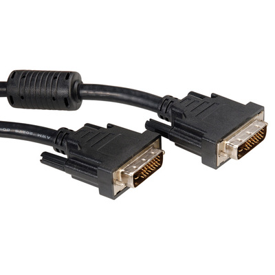 Kábel DVI-D M/M 3m, Dual-Link, 3840x2160@30Hz, HQ s ferrit., čierny