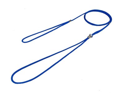 Vodítko výstavné (predvádzacie) s uškom, 3mm/1.4m, s gorálkou Pandora, lanko, pre malé psy, sivé §