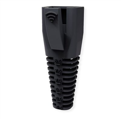 Krytka na konektor RJ45, pre ø 5.5 až 8.5mm, čierna, 10ks/bal