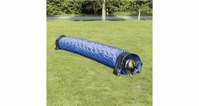 Agility tunel, preliezací, dĺžka 500cm, s priemerom 60cm, polyester, modrý