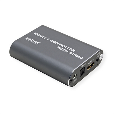 HDMI Audio Extraktor 8K@60Hz, digital: toslink (S/PDiF), analog: 3.5mm jack, čierny