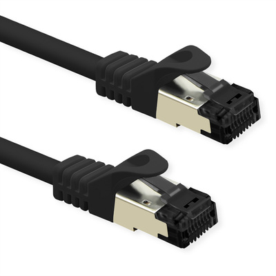 S/FTP (PiMF) Patchkábel LSOH 1m cat.8.1, čierny, Cu, 40GBit/s, 2000MHz