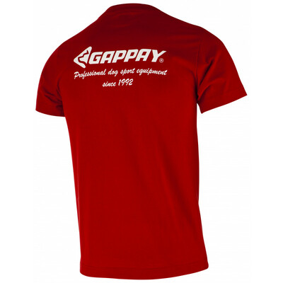 Tričko s krátkym rukávom s logom GAPPAY, unisex, červené, XL