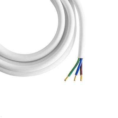 PIX 1xUTE 230V, 2m kábel 1.5mm², vidlica CEE7/7, biela + nerez krúžok v balení